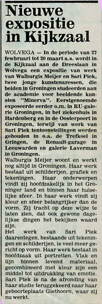 1980 Nieuwe Expositie in Kijkzaal