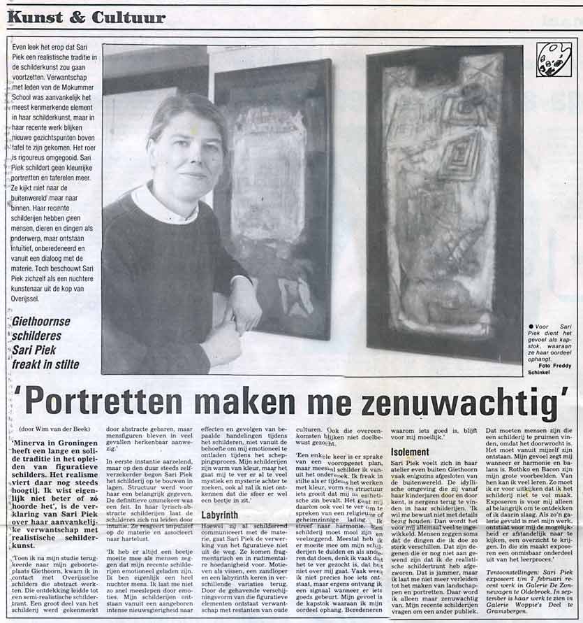 1993 Portretten maken me zenuwachtig