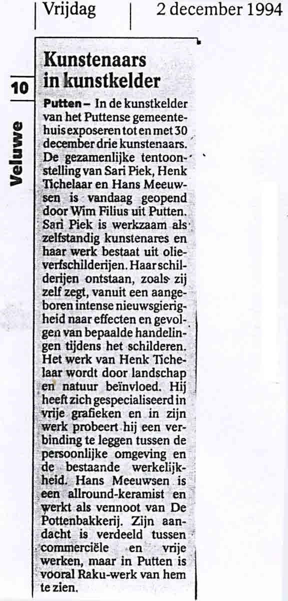 1994 Kunstenaars in de kelder