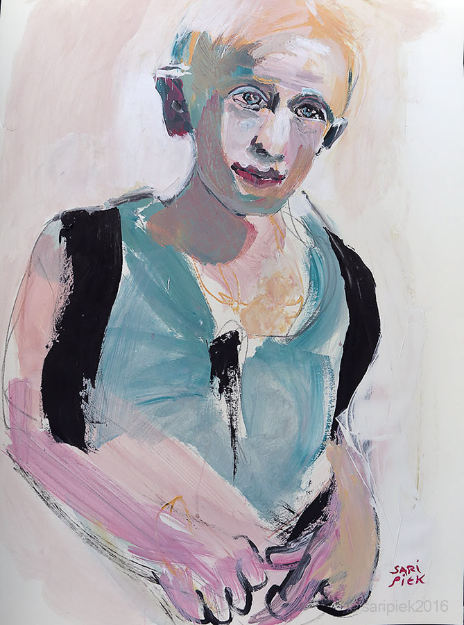 saripiek2016 gesso en acryl op papier