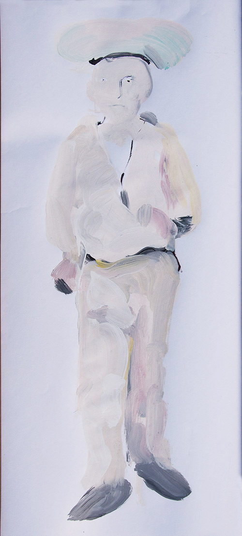 saripiek-2015-'dressed-head'acrylverf op papier